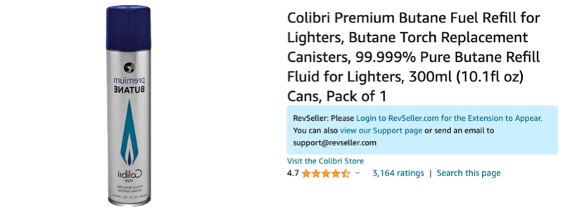 Amazon Colibri Premium Butane Fuel Refill for Lighters