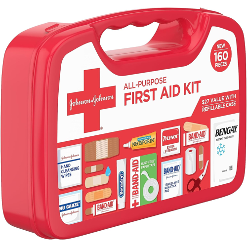 Johnson & Johnson All-Purpose Portable Compact First Aid Kit